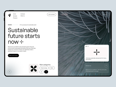 Website for ecology – Navigating a Greener Future 2023 app branding design ecology graphic design interface logo ui web web3