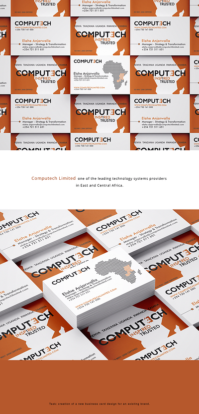 Computech Limited business card design. graphic design print collateral