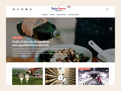 Taste France Magazine - Homepage animation ui