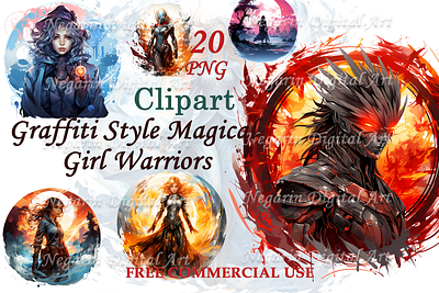 Magical Girl Warriors graphic design