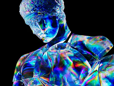 Glass Man 3d after effects animation c4d character cinema 4d design illustration motion graphics