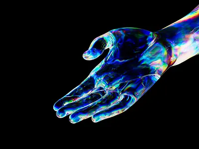 Glass Hand 3d after effects animation c4d cinema 4d design illustration motion graphics