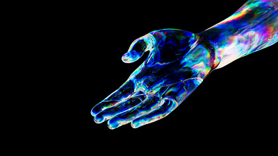 Glass Hand 3d after effects animation c4d cinema 4d design illustration motion graphics