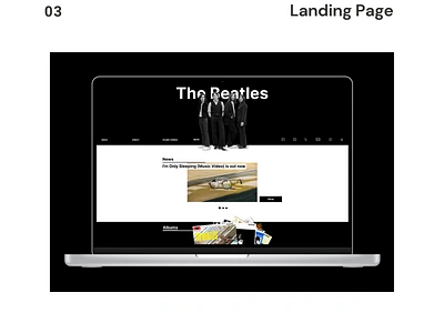 #DailyUI 03 - Landing Page app beatles graphic design illustration typography ui ux vector