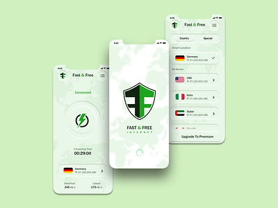 Fast & Free Application | VPN App Design app app uiux application developer php site ui uiux ux website