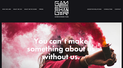 Gamechanger Films web design