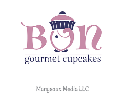 Bon Gourmet Cupcakes - cupcake logo branding design graphic design illustration logo vector
