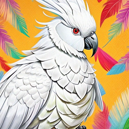 Chromatic Cockatoo Serenade graphic design