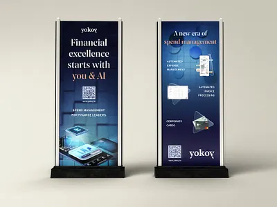 Event Rollup Design for Yokoy brand identity branding event collaterals event design graphic design print print design rollup