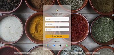 Enjoy the spice ecommerce logo marketplace ui web design webapp