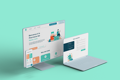 Site responsive d'une pharmacie développement medical mobile moderne pharmacie responsive design simplicité ui webdesign