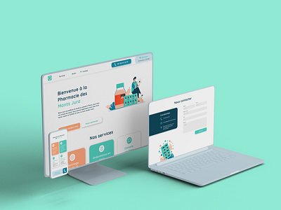 Site responsive d'une pharmacie développement medical mobile moderne pharmacie responsive design simplicité ui webdesign