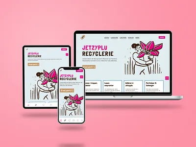 Site d'une association animation association design développement graphic design illustration mobile moderne motion graphics recycle ui webdesign