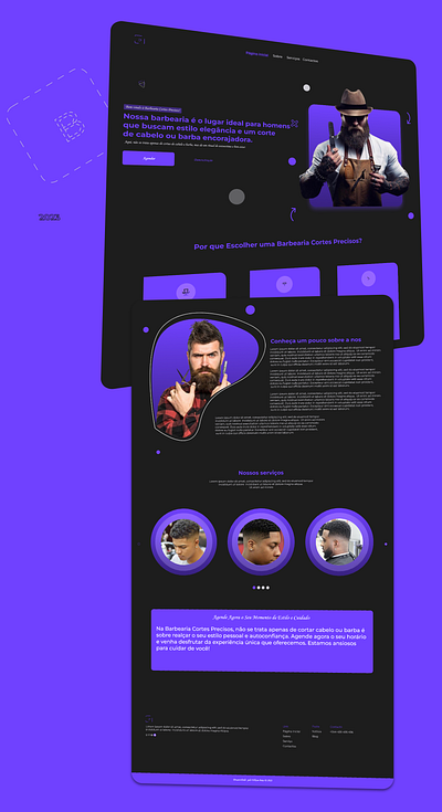 UI DESIGNER BARBEARIA CORTES PRECISOS ui