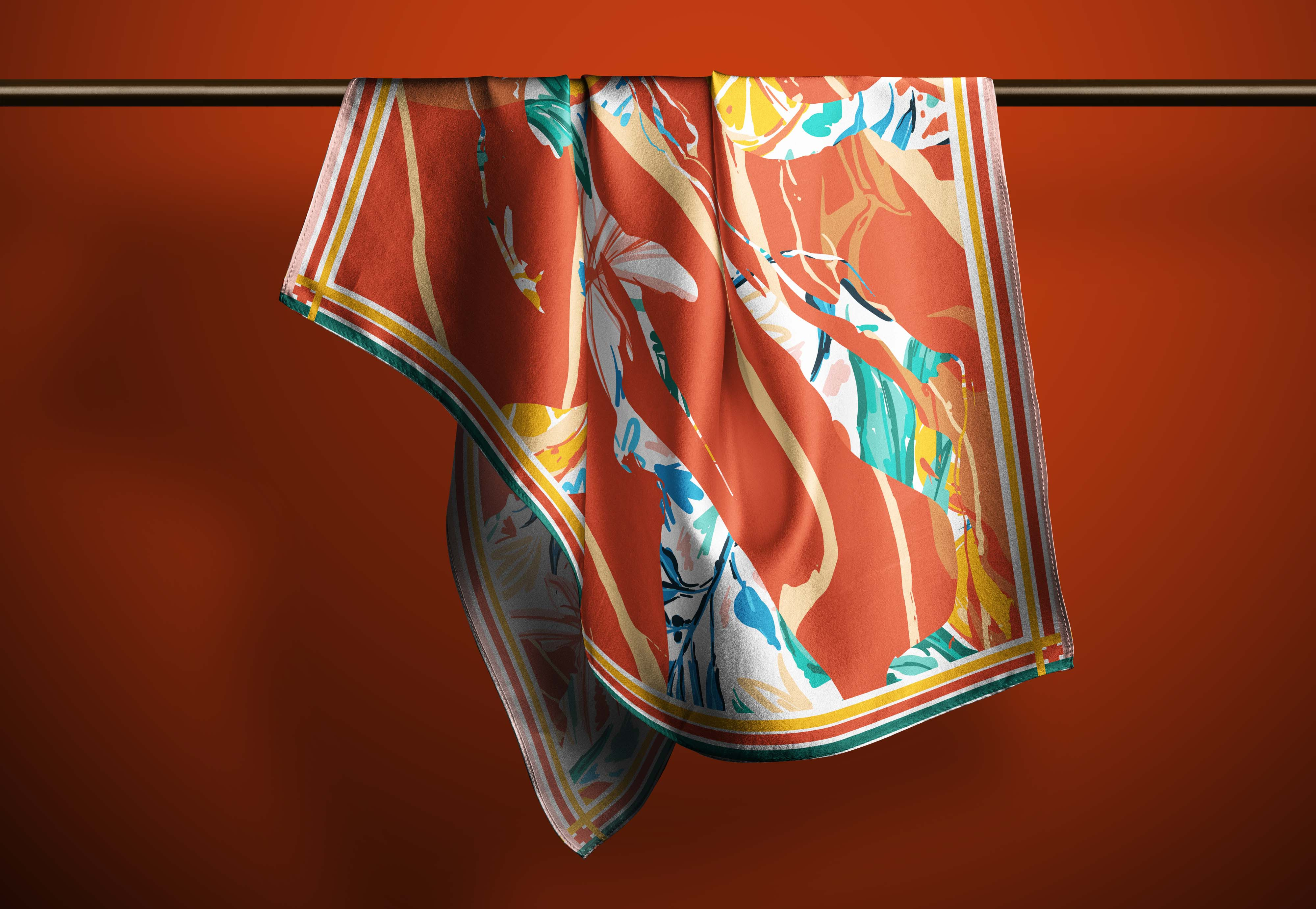 Summer Scarves - Colora SA fashion graphic design illustration pattern pattern design scarves surface design