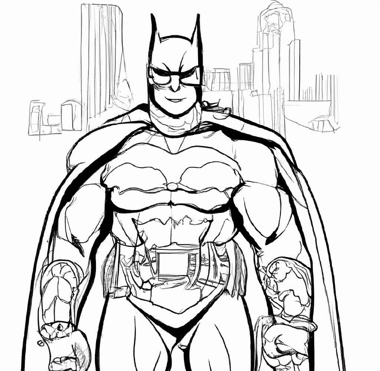 Batman Coloring Page by HuLaHo Coloring Pages on Dribbble