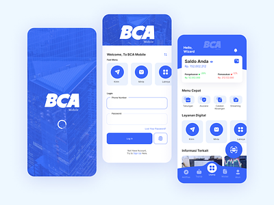BCA Mobile - Finance App Redesign 3d app banking bca bca mobile design finance icon illustration mobile mobile design ui uiux ux