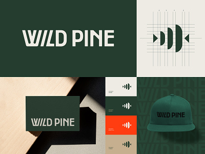 Wild Pine Logo Design branding logo logotype pinecone pinecone logo typography wells wells collins design wild wild pine wordmark