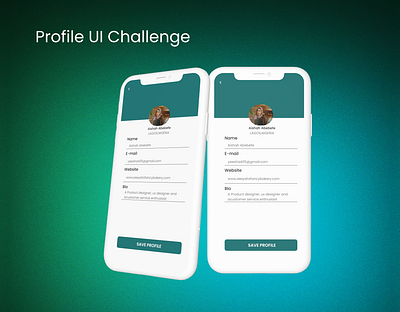 DAILY UI CHALLENGE PROFILE UI design profile ui