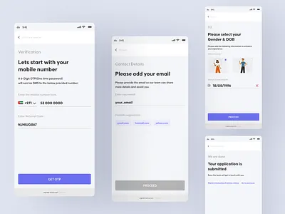 Signup Flow active bank code dissabled dob driver emai email login otp phone number reference referral signup somo sucessful suggestions ui ux verification
