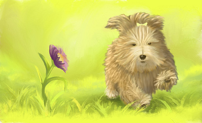 cute little puppy cute dog art digital art dog art illustration puppy art