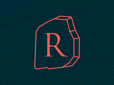 Rosetta archaeology classic designs egypt graphic design history institution logo logo designer modern modernism modernist museum national gallery public r r logo rosetta slab stone