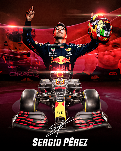 Edición fotográfica Red Bull Checo Pérez