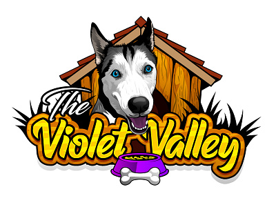 The Violet Valley - Pawsitively Perfect Dog Services Logo Design branding dog services graphic design logo motion graphics