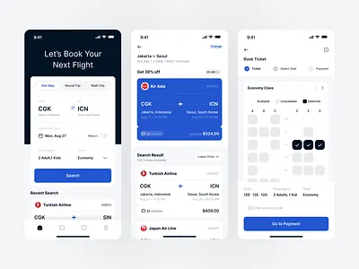 MyBer - Flight Booking App boarding book ticket booking booking ticket clean design flight flight booking minimalist mobile mobile app passengers seats ticketing ui ui ux ui design uidesign uiux ux