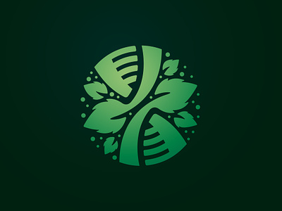 Nature DNA Logo branch branding circle design dna eco ecology exclusive gen genetic green illustration leaf leave logo medical natural nature plant sale
