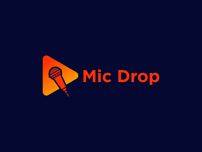 Mic Drop app branding design graphic design icon illustration logo minimal ui vector