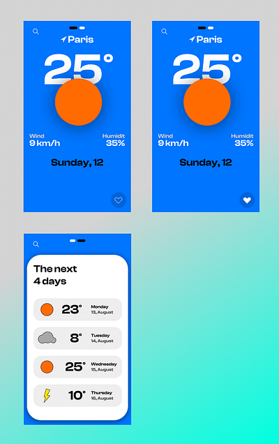 A weather app design app design ui ux weather