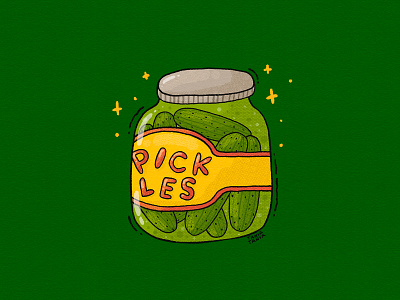 Pickles Jar 2d design digital art green illustration illustrator jar pickled pickles sparks