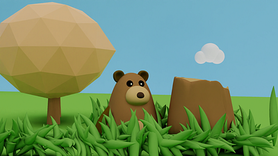 Brown Bear Brown Bear What Do You See 3d animation bear blender brown cartoon