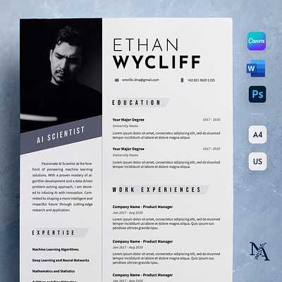 Professional Resume Template animation canva career design free free download graphic design modern professional resume resume canva resume template resume word