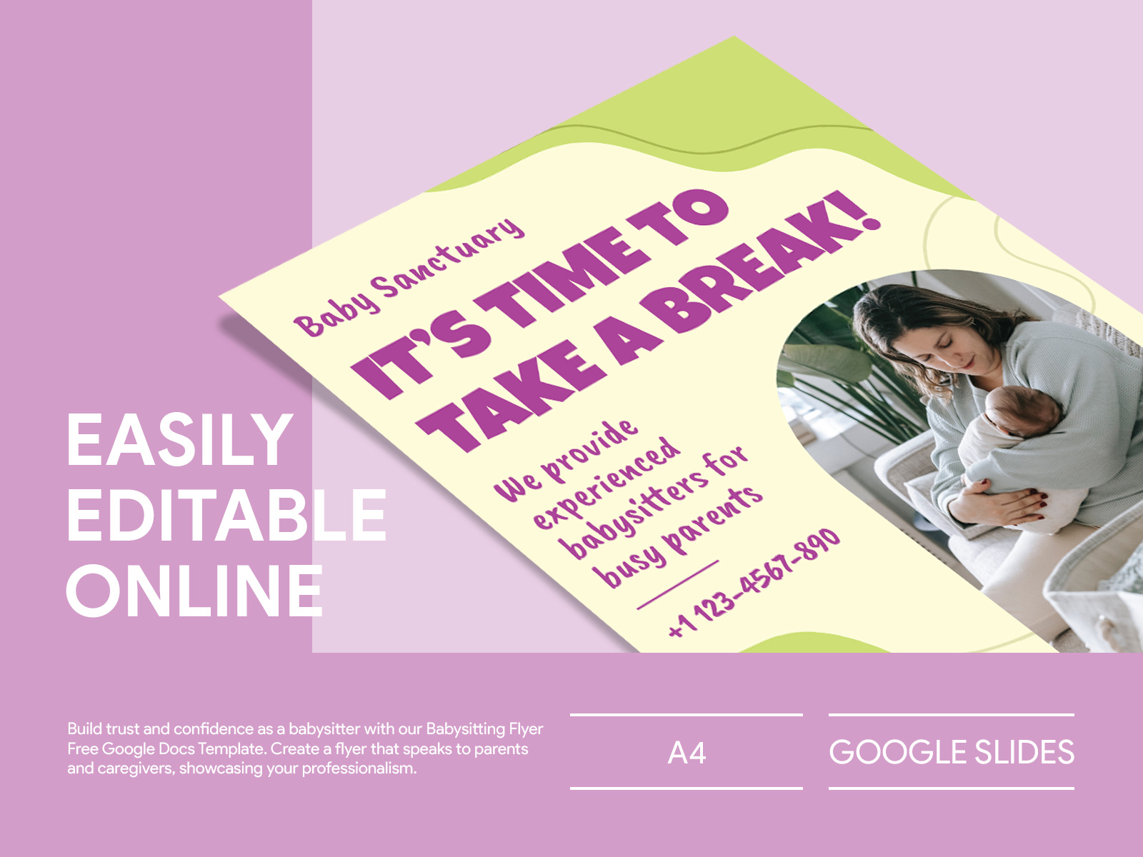 Babysitting Flyer Free Google Docs Template by Gdoc on Dribbble, image size:1600x1200