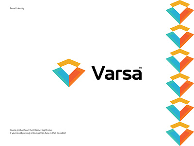 Varsa - Logo design abstract logo brand identity branding company logo data design gaming gaming logo graphic design icon logo logo design logos mark modern logo monogram nft symbol v logo wordmark