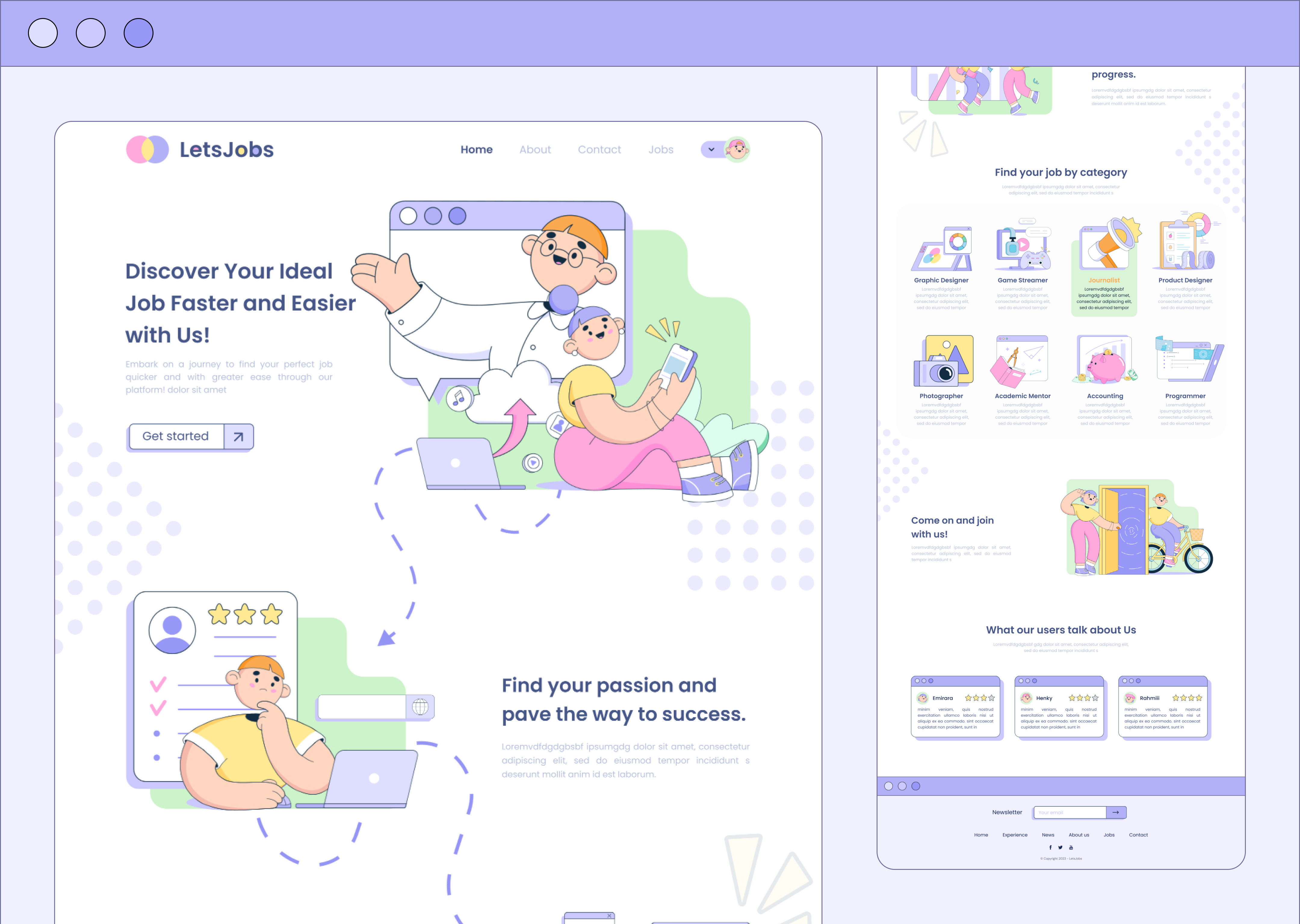 LetsJobs - Job Platform app design graphic design illustration ui ux