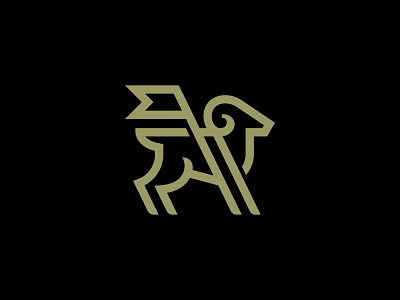 Ram & Flag Logo animal design flag goat goat crest goat logo logo logo design logodesign minimal minimalist minimalist logo ram ram logo