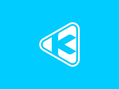 K Play Button Logo branding design entertainment finance icon k k letter k logo logo logo design logodesign minimal minimalist logo monogram music play button