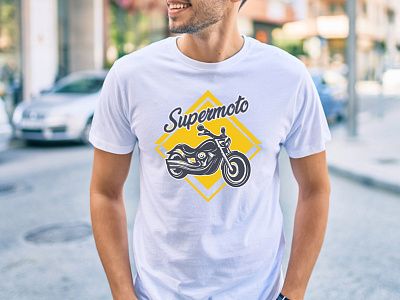 Supermoto T-Shirt Design | Motorbike Shirt Design biker biker boy branding design graphic design heavybike illustration logo merch by amazon motorbike motorcycle print on demand teespring typography young biker