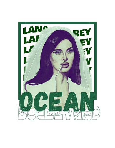 Lana Del Rey Poster/T-shirt Design design graphic design illustration png poster t shirt design