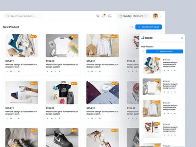 New Product-E-commerce | Space Design System business button card cloth dashboard design design system ecommerce mobile responsive ofspace product product card product design saas shop space design system table ui uix ux