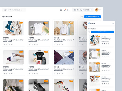 New Product-E-commerce | Space Design System business button card cloth dashboard design design system ecommerce mobile responsive ofspace product product card product design saas shop space design system table ui uix ux