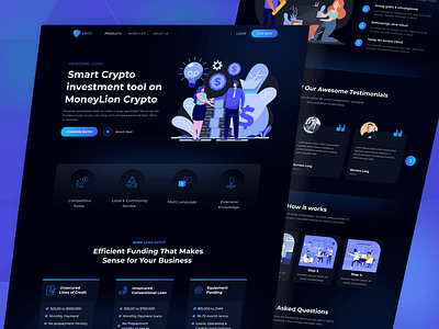 Crypto Investment Landing Page Design crypto landing page crypto landing page design crypto website cryptocurrency