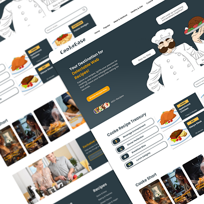 CookeEase - Web Design design graphic design illustration landing page ui ux web design