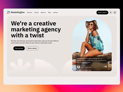 MarketZen Webflow marketing studio landing page agency agency website animation b2c creative agency design landing page marketing marketing landing page marketing web design marketing web site playful saas studio studio landing page studio website ui web webflow webpage