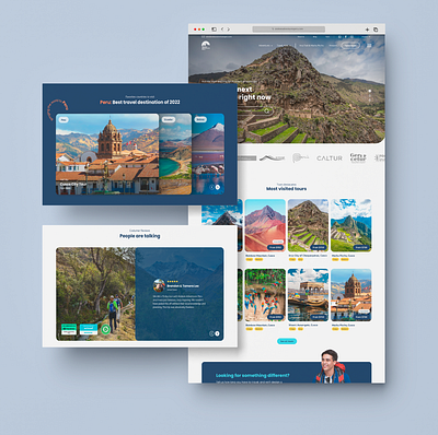 Travel Agency Website UI graphic design tourist travel trekking ui visual design website