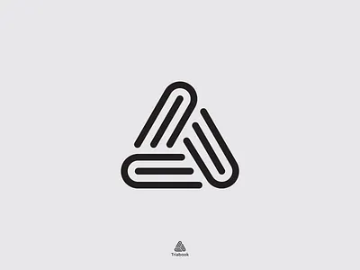 Triabook agency art black and white book booklover bookworm branding bw creative identity logo mark memorable minimal process read simple stunning triangle