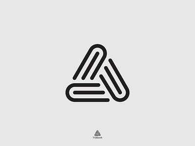 Triabook agency art black and white book booklover bookworm branding bw creative identity logo mark memorable minimal process read simple stunning triangle